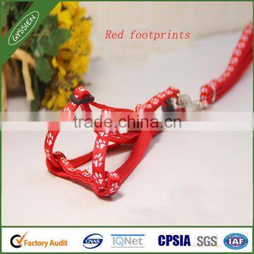 Red footprints retractable dog leash made in China