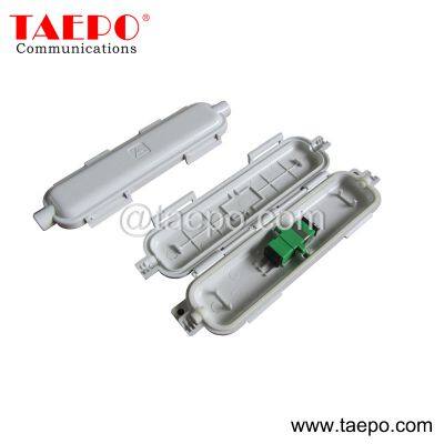 Outdoor SC type 1 inlet 1 oulet drop cable fiber optic splice box from China Manufacturer TAEPO for sale