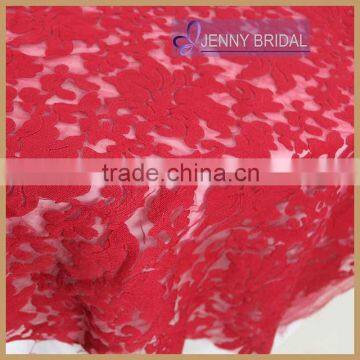 TL039A wholesale customize banquet weeding party hot red lace table cover for sale