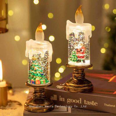 Snowflake Candle Weihnachtsbeleuchtung - Kristallkugel flammlose Deko für Gro?bestellungen von Partyzubeh?r im Gro?handel