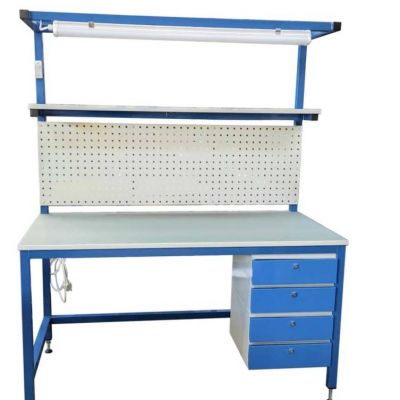 ESD Workstation Heavy-Duty Industrial SMT Antistatic Workbench Adjustable Height Work Table photo-4