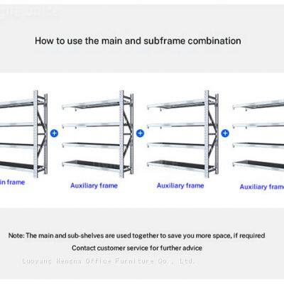 Modular Stainless Steel Storage Rack - Expandable Main/Sub Frame Design, Cost-Effective Space Solution for Office Archive & File Room photo-2