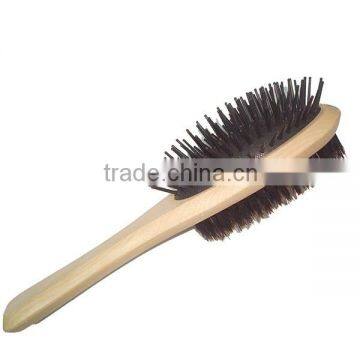 2015 Hot double sided Hair Brush Wooden Brush Handle