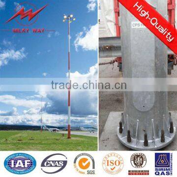 powder coated customized high mast pole with lifting system