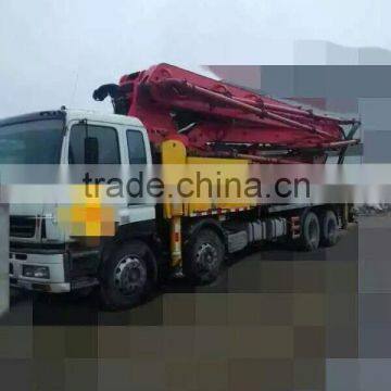 reasonable price used concrete pump truck sany 48m 2011YOM for cheap sale in shanghai