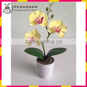 mini artificial orchid melamine flower pot from MX0902-01