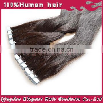 Shedding free virgin human tape in hair extension wholesale indian human hair extension