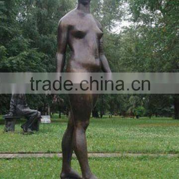 Metal nude lady art statue