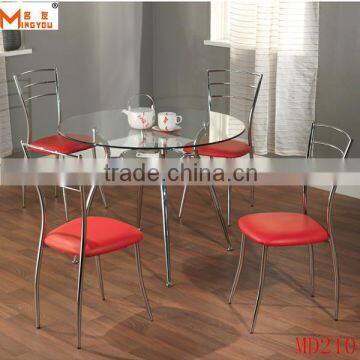 cheap round glass dining room table set
