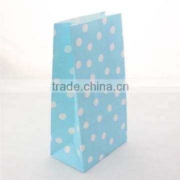 13 x 6 x 24cm Baby Blue Large Paper Bags, Party Favor Bags, Party Paper Bags,Polka Dot Packing Bag