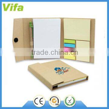 eco sticky notes with memo pad and recyled paper pen