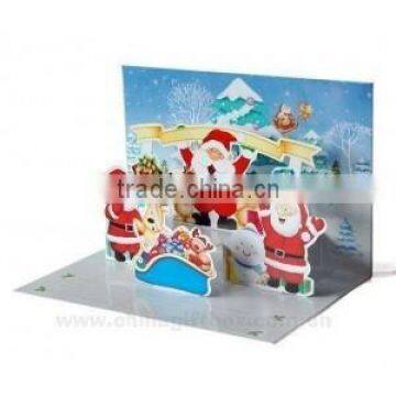 Luxury Chirstmas Santa 3D Greeting card