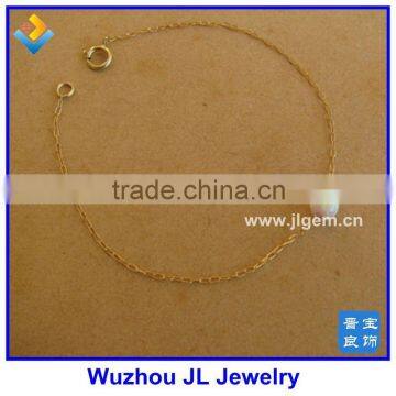 Women Fashion Simple Style White Opal Beads Silver Bracelet photo-2