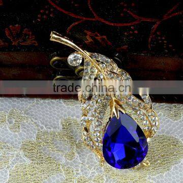 Sapphire Flower Crystal Rhinestone Strass Brooch Pin, Crystal Strass Button Brooch Pin, Rhinestone Strass Brooch for wedding