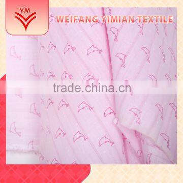 Muslin Printed Denim Polyester Cotton Fabric