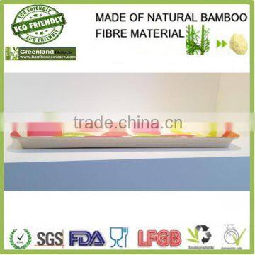 Mother Need Cheap New Bamboo Fibre Bio Kitchenware Tray /green Tray With Woodern Holder photo-4