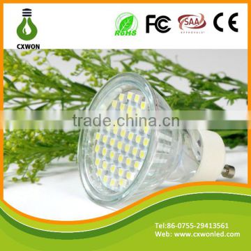 2016 high volt 110v 220v led spotlights smd3528 quartz glass mr16 3w spot light led for indoor decoration