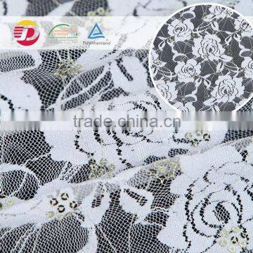 2016 New Fancy Cheap Stretch Embroidery Sequined Wholesale Beaded Lace Fabric New Flower Laces photo-2