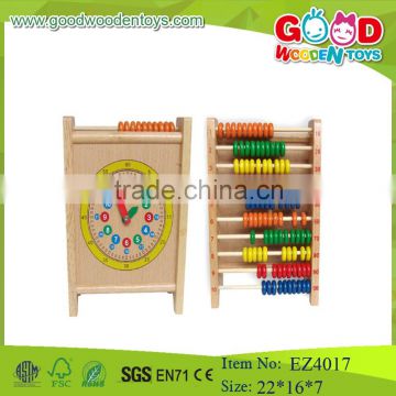 wooden clock toys educational beads abacus math games of good quality