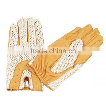 Leather Horse Riding Glove with Mesh Back