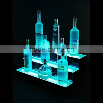 24 inch 3 Tier Acrylic Shelf Led Lighted Liquor Shelf, acrylic LED bottle glorifier                        
                                                Quality Choice