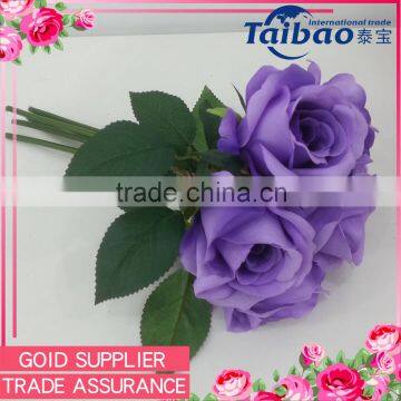 A bunch of 6 heads rose wholesale cheap price and high quality artificial red rose price