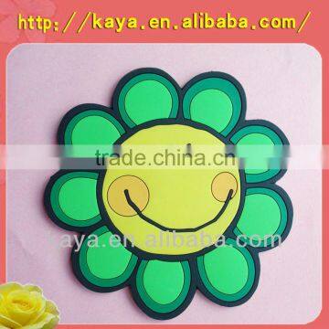 Promotional attractive soft plastic 3d embossed cup coaster