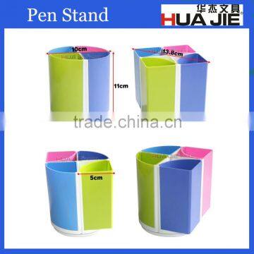 Customized Desktop assemble colored PS plastic pen holder