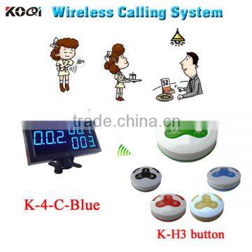 electronic buzzer system with digital receiver and rechargeable battery call button for restaurant