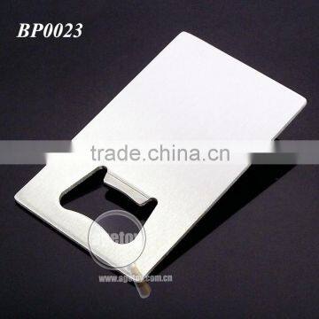 Stainless Steel Brushed Metal Credit Card Shaped Cheap Bulk Bottle Opener photo-6
