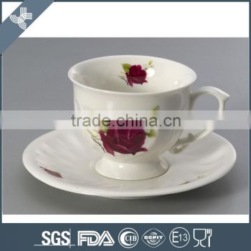 Wholesale high quality cheap 180CC CUP SETS with rose figure                        
                                                Quality Choice