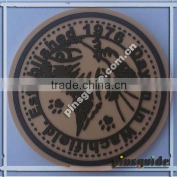 2014 Custom Anti-slip PVC Plastic Round Chocolate Tablemat Coaster For Anniversaries Souvenir