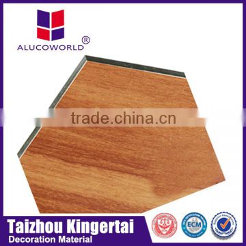 Alucoworld outdoor PVDF coating acm/acp/wood grain aluminum composite panel