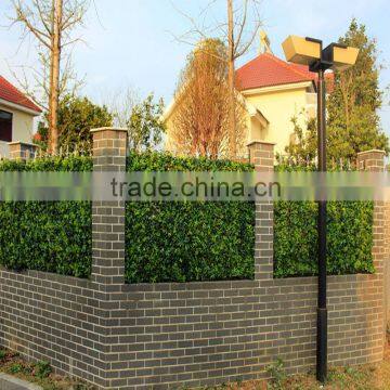 China supplier garden decoration green plastic artificial leaf fence