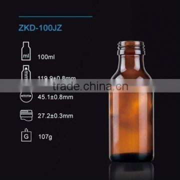 wholesale 100 ml glass amber medicine bottle/amber pharmaceutical bottle