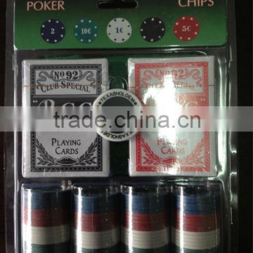 Poker Chips with Playing card