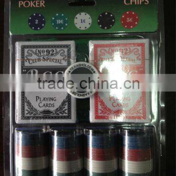 Poker Chips With Playing Card