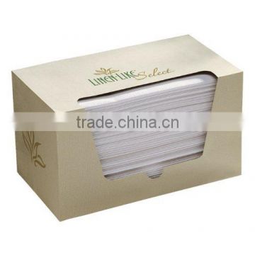 Linen-Like White Packaged Napkins - Guest Towel 12 x 17 inch 25 per pack 12 pack per case -- 300 napkins per case.