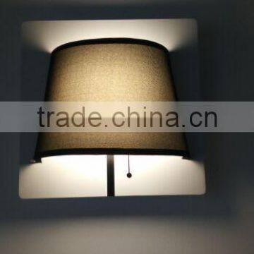 fabric and aluminum material 6.3w led wall lamp