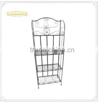 New folding metal plant shelf for garden and indoor decoration