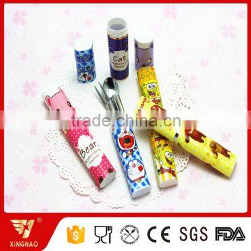 Promotional Cutlery Set in Lovely Plastic Cartoon Plastic Box for Children photo-3
