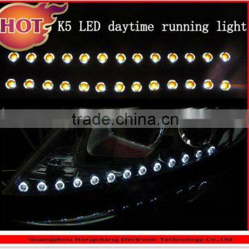 Flexible Dual color white as Daytime running Light drl led yellow turning lights
