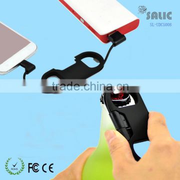 High speed portable sync data micro usb cable with bottle opener