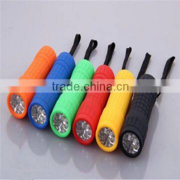 9 led mini plastic torch