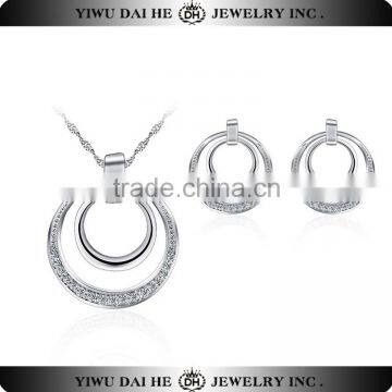 SNS033 Fashion Women 925 Sterling Silver Round Jewelry Set Wholesale