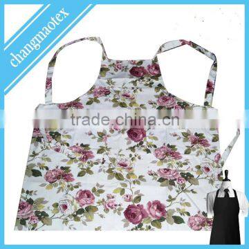 flora design printed cotton apron