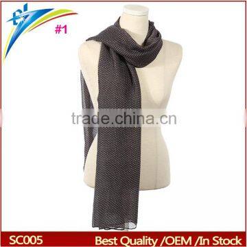 fashion dot printing 100% polyester scarf