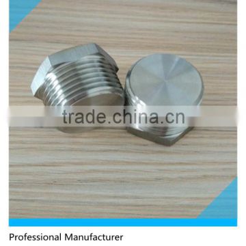 SS Screwed Plug Fitting 1" Hex Solid Plug BSPT Male Taper Thread