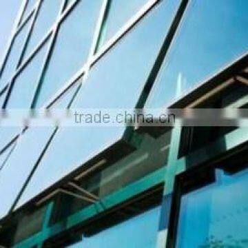 Sky blue coating film glass curtain wall manufactoruer from China