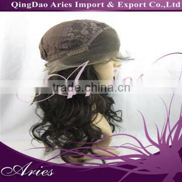 Factory Price , Best Quality Peruvian Wavy Hair Front Lace Wigs